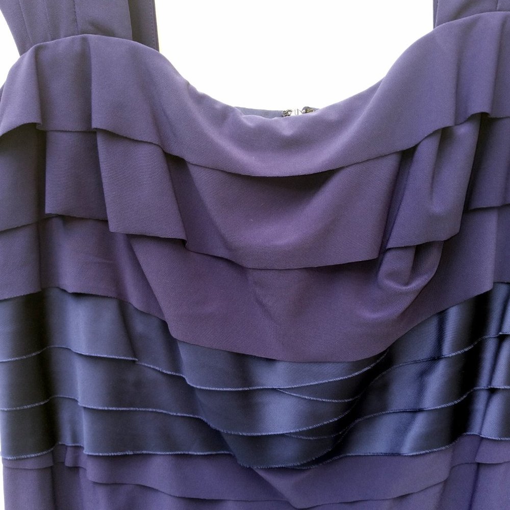 Jones NY Plus Purple Layered Ruffle Tank Dress- Women's 16W